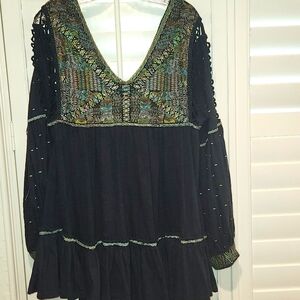 Free People Mini-dress/Tunic, Dk Blue, Medium